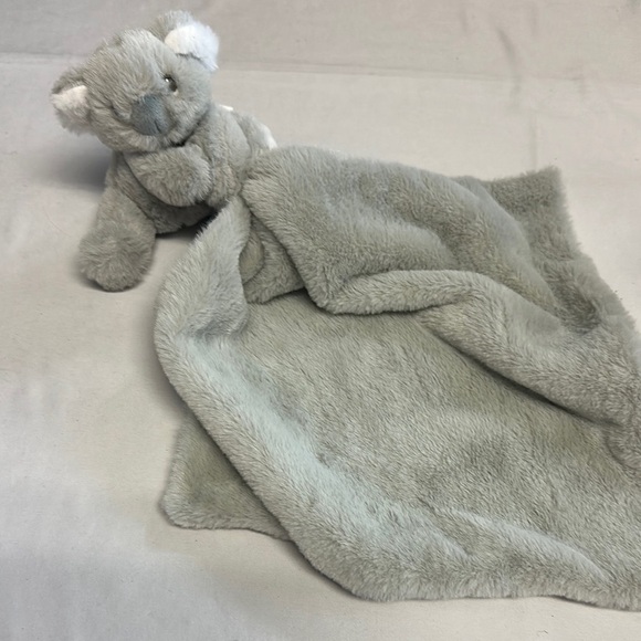 Kelly Toys - NWOT - Gray Plush lovey security Blanket with koala rattle - Picture 1 of 4